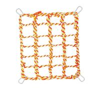 Sharplace Hamac Suspendu pour Animaux de Compagnie avec 4 Crochets, Filet de Corde d'escalade pour Rats, Pont de Corde pour Perruche, Furet Planeur à Sucre, Orange
