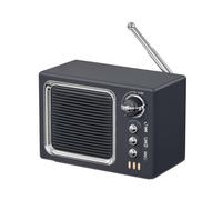 Sharplace Haut-Parleur Design rétro, Machine à, 5 W, Ornement, Radio Multifonction pour Table, Salon, dortoir, Bleu Profond