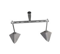 Sharplace Houe de Jardin à tête Triangulaire, espacement réglable, Outil de Jardinage en Acier pour aménagement paysager, charrue à Main pour Creuser des, Tête Double de 40 Cm