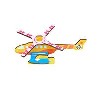 Sharplace Insert en Bois Puzzle modèle Bricolage Jouet Artisanat Jouets éducatifs pour Filles garçons Tout-Petits, hélicoptère