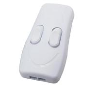 Sharplace Interrupteur à bouton-poussoir, Double commande, Portable, Compact, démarrage et arrêt, éclairage au sol pour chambre d'enfants, salon, chambre à, blanc