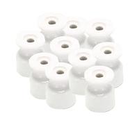 Sharplace Isolateurs en Porcelaine, Accessoires électriques faciles à Installer, Petits isolateurs en céramique pour la Fixation des câbles, câblage Mural, 10, Blanc