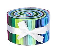 Sharplace Jelly Roll Tissu pour Quilting, Tissu de Coton à Rayures matelassé, Jelly Rolls Tissu pour Couture, Bricolage de Courtepointe 6.25x100cm - Couleur Pure