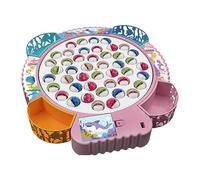 Sharplace Jeu de pêche pour 1 à 4 joueurs Jouet de pêche électrique avec musique Pratique éducative précoce Habiletés motrices Jeu de rôle pour la famille des, Rose grand