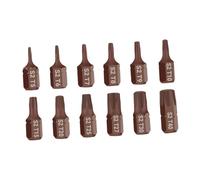 Sharplace Jeu d'embouts pour visseuse à percussion, outils de réparation, embouts de tournevis, entraînement 1/4 pouce pour visseuses électriques, perceuse, 12 Pièces Torx