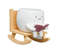 Sharplace Joli Pot de Fleurs en Résine avec Trou de Drainage, Idéal pour Décorer Un Jardin, Un Balcon Ou Une Terrasse, 9,2 x 12,8 x 11,3 cm