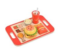 Sharplace Jouet à empiler en bois pour hamburgers, ensemble de jouets de cuisine, développement de la motricité fine, activités éducatives pour enfants