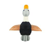 Sharplace Jouet couineur pour Chien en Forme d'oie Sauvage, Accessoire pour Animaux de Compagnie, Mignon, avec couineurs, enrichissement, Mastication, Jeu, Noir