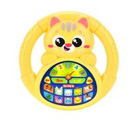 Sharplace Jouet de volant pour enfants, contrôleur de conduite, coordination des yeux de la main du jeu, jouet sensoriel de dessin animé, éducation précoce pour, Jaune