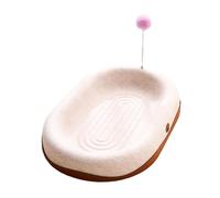 Sharplace Jouet interactif pour Chaton, griffoir pour Chat, Protection du canapé, Fournitures pour Animaux de Compagnie, Planche à gratter Ovale pour Chats, avec Boule à Ressort