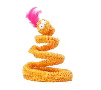 Sharplace Jouet Serpent en Spirale pour Chat, Jouet interactif à Ressort, capacités de Poursuite, Exercice, Jouets d'action en Spirale pour Animaux de, Jaune