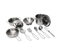 Sharplace Jouets de Cuisine, Jeu de Simulation, casseroles et poêles, Mini ustensiles de Cuisine en Acier Inoxydable, Jouets de Cuisine pour Enfants, Chef