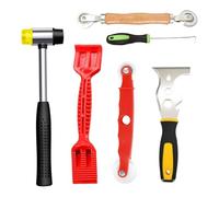 Sharplace Kit de 6 outils pour vitrages : spatule multifonction en caoutchouc rouge, rouleau à maillet en caoutchouc pour fenêtres, idéal pour le