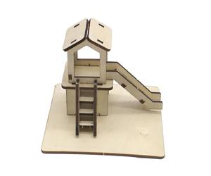 Sharplace Kit de Construction Scientifique En Bois avec 2 Modèles de Toboggan de Jardin, Projet éducatif et Jouet Technologique pour Garçons et Filles Du Primai, 2 pièces