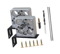 Sharplace Kit de gabarit pour fabrication de goujons, plaque de coupe pour goujons, métrique, tige ronde compacte de 8 à 20 mm, outil auxiliaire pour menuisiers, 2 Pièces avec Foret