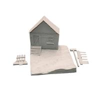 Sharplace Kit de modèle de maison miniature à l'échelle 1/72, mise en page de scène à faire soi-même, accessoires de en résine vierge pour les