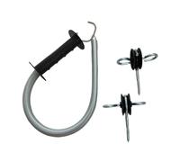 Sharplace Kit de poignée pour Portail de clôture électrique avec Ressort Haute résistance, Facile à Installer, quincaillerie de Remplacement Professionnelle, avec 2 Isolateurs