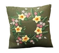 Sharplace Kit de taies d'oreiller à Broder Housse de Coussin Kit de taie d'oreiller Kits de Point de Croix pour débutants - Vert