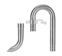 Sharplace Kit de Tuyau de Sortie d'eau pour Aquarium, Robuste et léger, en Acier Inoxydable, Montage Facile, connecteur de Tube de Filtre d'aquarium, 16 Prises