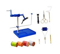 Sharplace Kit d'outils d'attache de Mouche, Outils d'attache de Mouche de pêche pour débutants, étau d'attache de Mouche Bodkin réglable avec Base pour Attacher