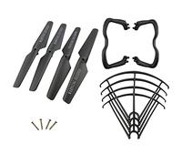 Sharplace Kit Hélice Train d'Atterrissage Garde-hélice Pièces de Rechange pour SYMA X5 X5C X5C-1 RC Drone Quadcopter - Noir