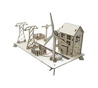 Sharplace Kit scientifique pour enfants, jeu de construction, cadeau, jouet d'éveil, bricolage, maquette d'éolienne en bois, énergie éolienne pour les