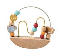 Sharplace Labyrinthe de perles en bois, jouet éducatif pour enfants de 1 à 3 ans, reconnaissance des couleurs, coordination œil-main, cadeau idéal