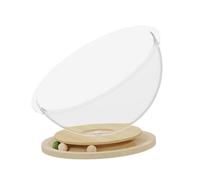 Sharplace Lit Capsule Spatiale pour Chat, Petit Animal de Compagnie, Jouet, Support en Bois Massif, Stable, Toutes Saisons, nid de Chaton, Maison Transparente, s