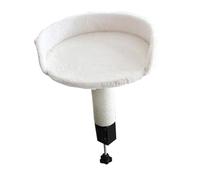 Sharplace Lit de Bureau pour Chat, hamac Rond, Confortable, pour la Maison ou Le Bureau, Support à Pince, perchoir pour Chat, pour Bureau, Table de Jeu, Table, Blanc
