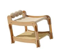 Sharplace Lit griffoir pour 2 Chats Respirant pour l'été avec Jouets à balles Hamac à Deux Niveaux pour Dormir Repos Salon Griffoir
