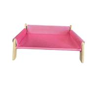 Sharplace Lit hamac pour, mobilier pour Animaux de Compagnie, Chaise Stable, Respirant, Housse Amovible, Confortable, en Bois, surélevé, canapé pour, Rose
