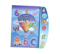 Sharplace Livre Audio d'apprentissage de L'anglais, Livre Audio d'apprentissage Précoce, Livre Sonore éducatif Ludique pour Apprendre L'anglais Interactif, Jouet éducatif pour Enfants de 3, 4, 5, Bleu