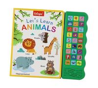 Sharplace Livre audio de mots anglais pour apprendre les, jouet pour enfants d'âge préscolaire, développement du langage, livre audio, Animaux Sauvages