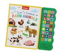 Sharplace Livre audio de mots anglais pour apprendre les, jouet pour enfants d'âge préscolaire, développement du langage, livre audio, Animaux de La Ferme