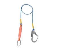 Sharplace Longe de sécurité professionnelle avec mousqueton, ceinture de travail de 2 m avec protection pour l'alpinisme, l'escalade de clôtures et la, Hameçon Simple