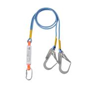 Sharplace Longe de sécurité professionnelle avec mousqueton, ceinture de travail de 2 m avec protection pour l'alpinisme, l'escalade de clôtures et la, Crochet Double