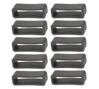 Sharplace Lot 10pcs Accessoire Retenue Montre Bande Caoutchouc Rechange, Gris Foncé, 24 mm