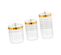 Sharplace Lot 3 bocaux Conservation élégants pour Organiser Votre Garde-Manger et Conserver Vos Aliments (poivrons, pâtes, café, etc.) dans la Cuisine, Bocal Transparent à Couvercle Transparent