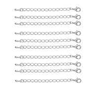 Sharplace Lot Chaînette d'Extension Rallonge avec de pour Fabrication de Bijoux - 70mm, Argent