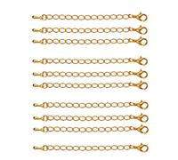 Sharplace Lot Chaînette d'Extension Rallonge avec de pour Fabrication de Bijoux - 70mm, Or