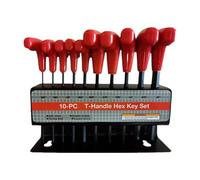 Sharplace Lot de 10 Jeu de Clés Allen Hexagonales à Poignée en T, Clés Hexagonales Long avec Support de Rangement Outils Manuels pour Bricolage, Réparation, en Pouce