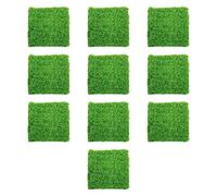 Sharplace Lot de 10 Tapis carrés en Gazon Artificiel Vert réaliste pour terrains de Sport, Mini Jardinage, Carreaux de Gazon Polyvalents