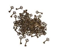 Sharplace Lot de 100pcs Pendentifs Cles Charmes Bronze Antique