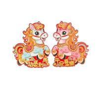 Sharplace Lot de 2 Autocollants de Porte pour Le Nouvel an Chinois, Autocollant de fenêtre pour la Fête du Printemps 2026, Panneau de Porte pour Bureau,