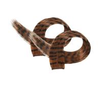 Sharplace Lot de 2 extensions de cheveux colorées, postiche, lisses, perruque, accessoires pour cheveux tendance, pour cosplay, déguisements, cadeaux de Noël, Brun