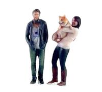 Sharplace Lot de 2 figurines en résine 1/64, modèle réduit, train, chemin de fer, dioramas, échelle S, jardin de fées, micro paysage, aménagement de paysage