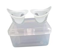Sharplace Lot de 2 gobelets de lavage oculaire en silicone pour garder vos yeux propres et anti-fuites, Blanc
