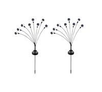 Sharplace Lot de 2 Lampes solaires en Forme de pour Halloween, éclairage de, éclairage d'halloween, décoration extérieure pour Jardin, Rouge