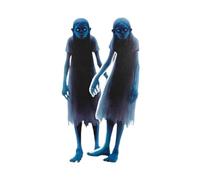 Sharplace Lot de 2 plaques décoratives Halloween effrayantes en acrylique 2D avec piquet, décoration imperméable pour jardin et extérieur, Style D