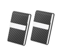 Sharplace Lot de 2 porte-cartes de visite, porte-cartes de visite, organiseur de protection léger en cuir PU et acier inoxydable pour bureaux